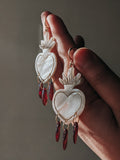 Three of Swords Sacred Heart Earrings